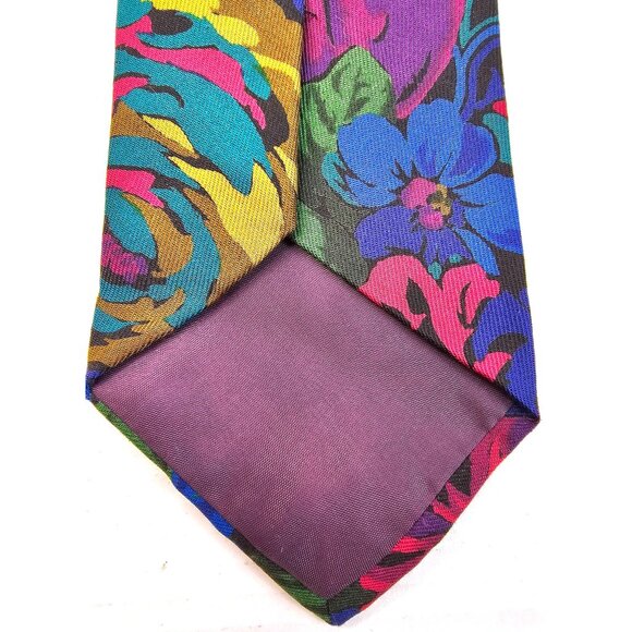 Vtg Tango By Max Raab Floral Pattern Tie 80% Rayon 20% Wool Multicolor USA - Picture 5 of 6